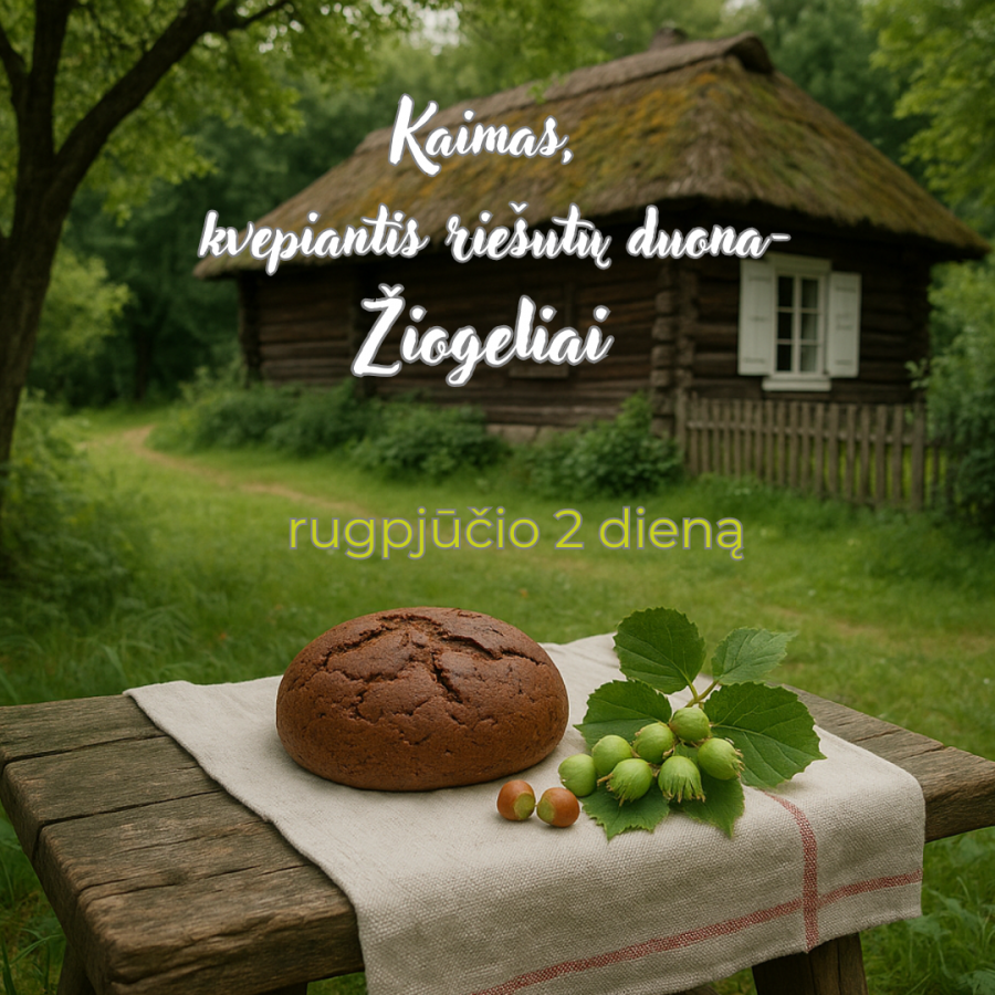 ,,Kaimas, kvepiantis riešutų duona - Žiogeliai"