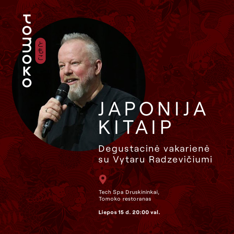 Japonija kitaip. Degustacinė vakarienė su Vytaru Radzevičiumi.