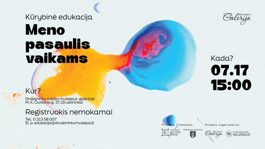 Kūrybinė edukacija "Meno pasaulis vaikams"