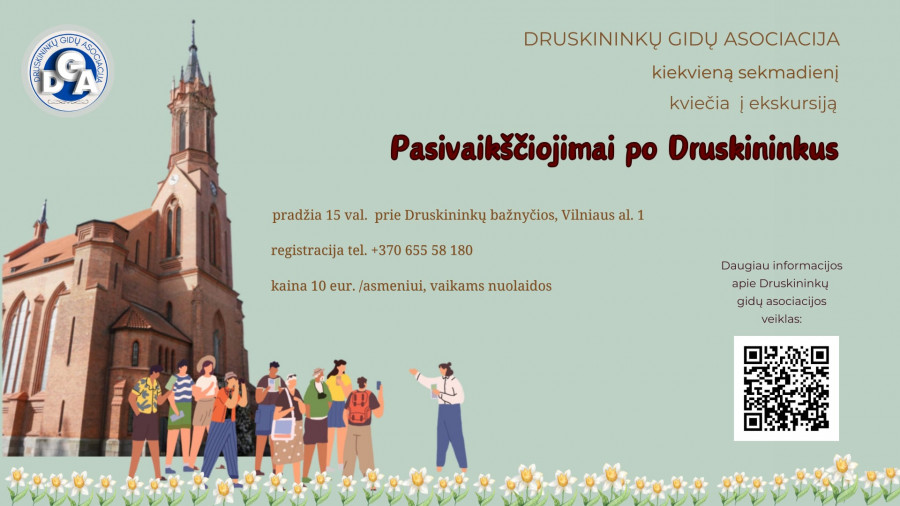 Sekmadienio ekskursija Pasivaikščiojimai po Druskininkus
