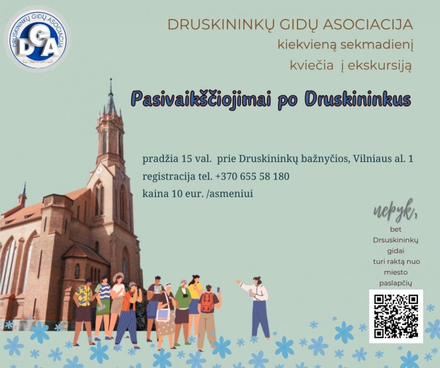 SEKMADIENIO ekskursija Pasivaikščiojimai po Druskininkus