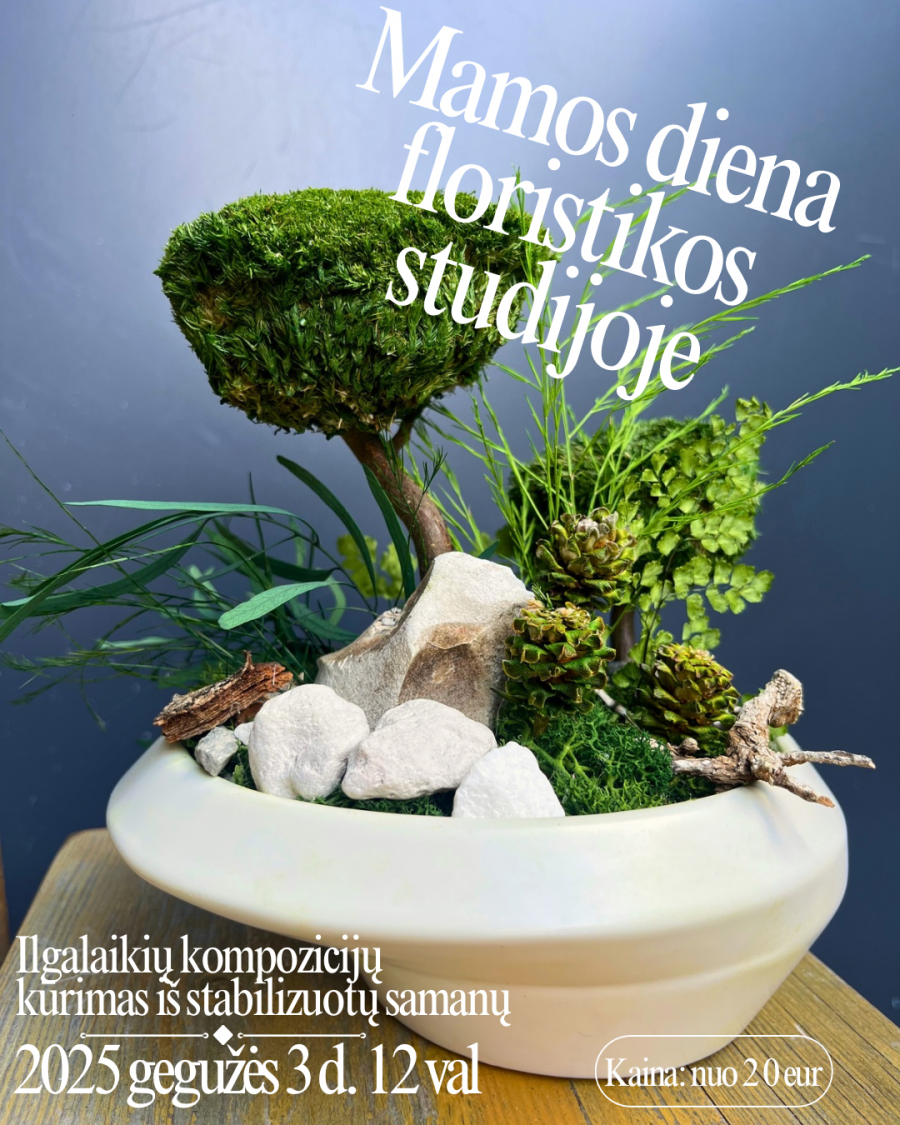 Mamos diena floristikos studijoje