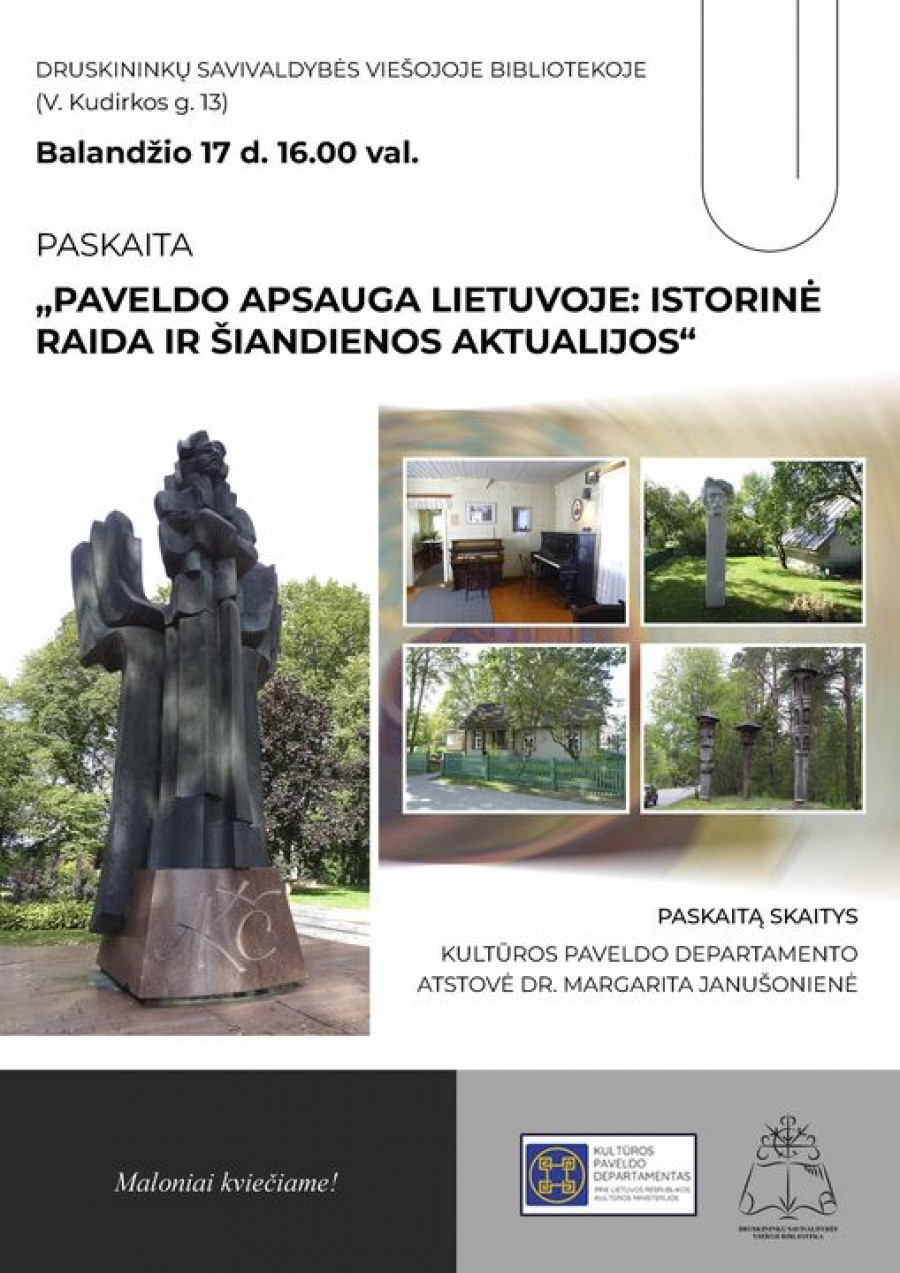 Paskaita "Paveldo apsauga Lietuvoje: istorinė raida ir šiandienos aktualijos"
