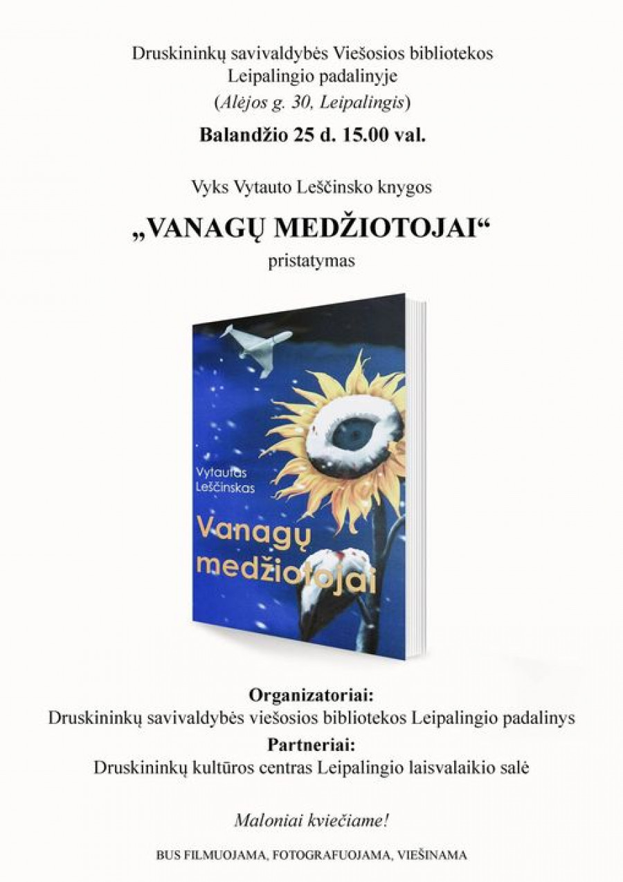 Vytauto Leščinsko knygos "Vanagų medžiotojai" pristatymas
