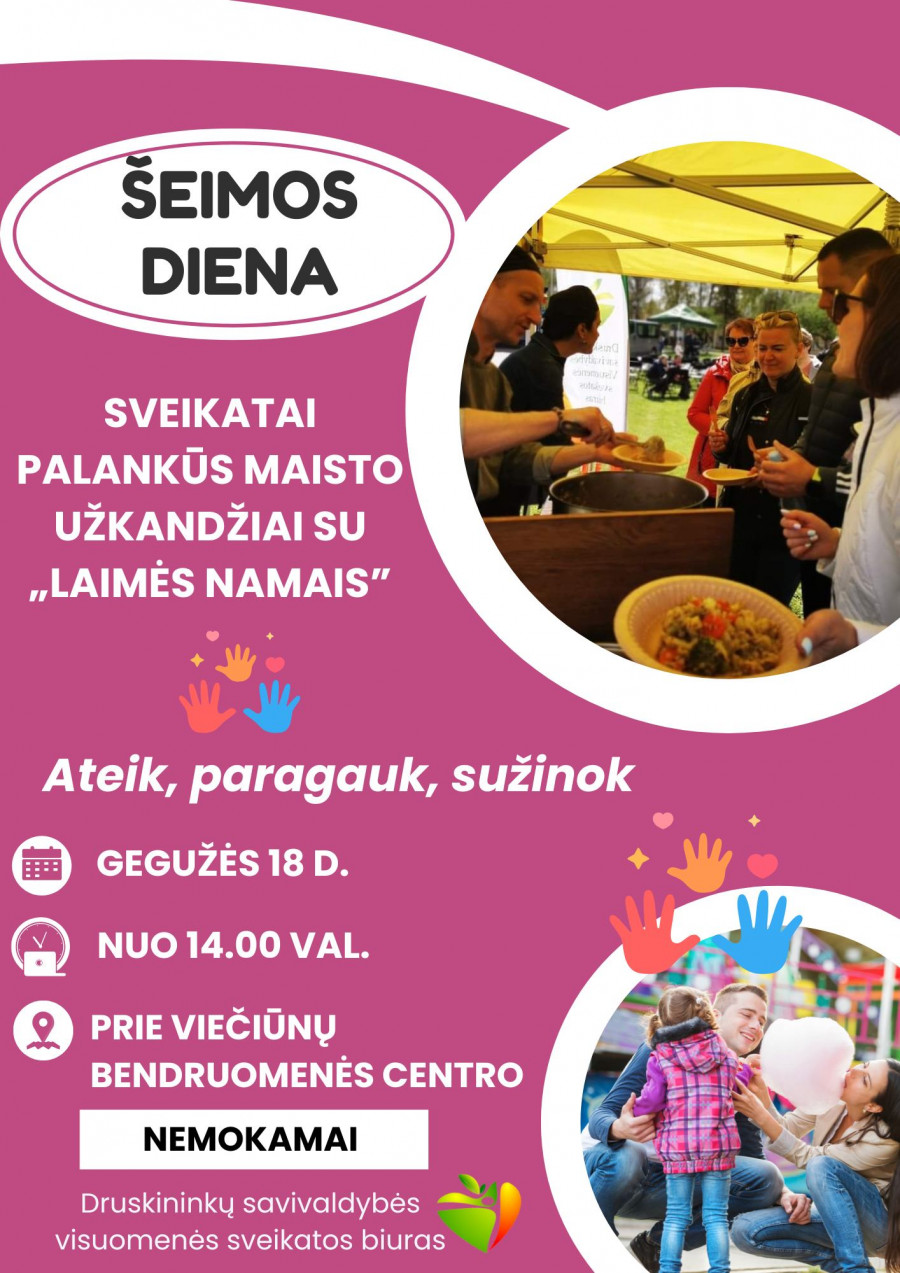 Sveikatai palankūs maisto užkandžiai su ,,Laimės namais''