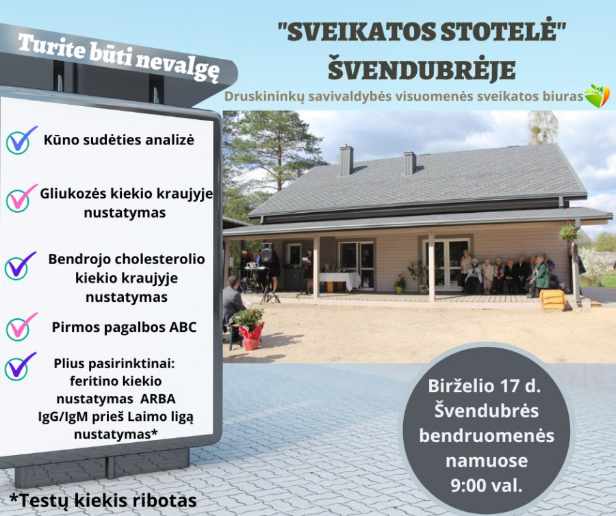 Sveikatos stotelė Švendubrėje