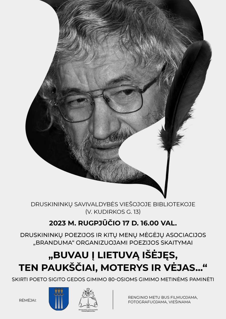 Poezijos skaitymai "Buvau į Lietuvą išėjęs, ten paukščiai, moterys ir vėjas...‘‘