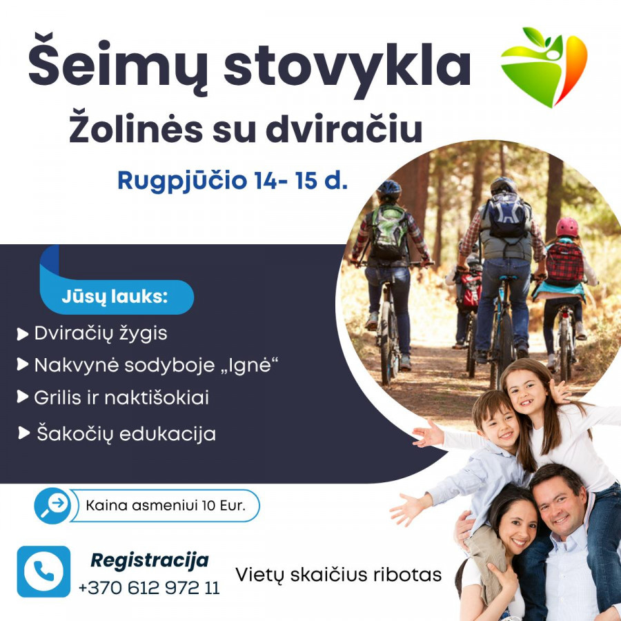 Šeimų stovykla (Žolinės su dviračiais)