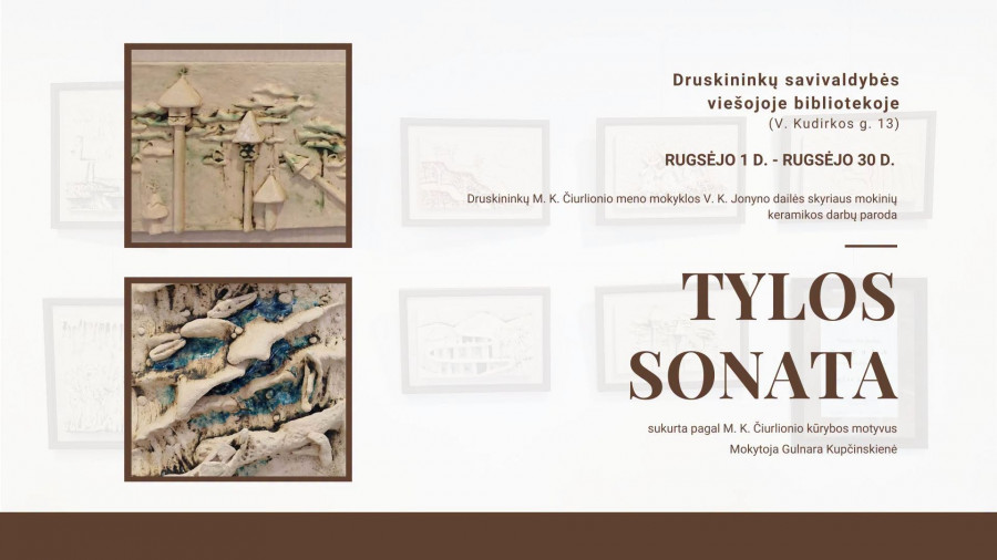 Keramikos darbų paroda ,, Tylos sonata''