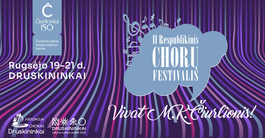 пройдет II Республиканский фестиваль хоров «Vivat M. K. Čiurlionis!»