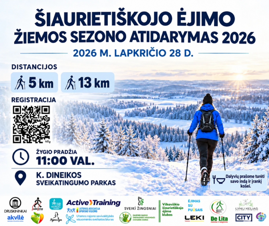 Šiaurietiškojo ėjimo žiemos sezono atidarymas 2026