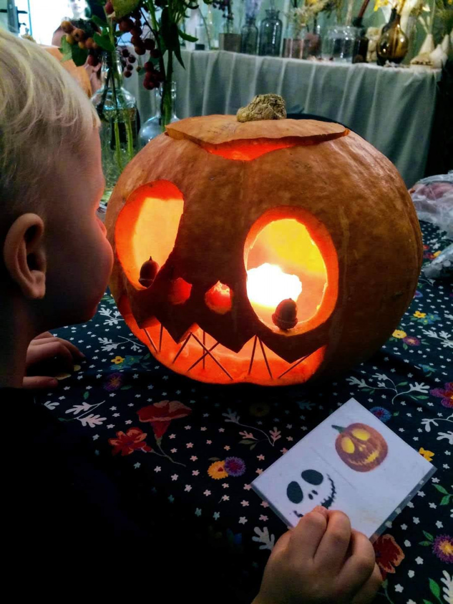 Moliūgų skaptavimo dirbtuvės