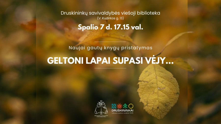 Naujų knygų pristatymas „Geltoni lapai supasi vėjy...“