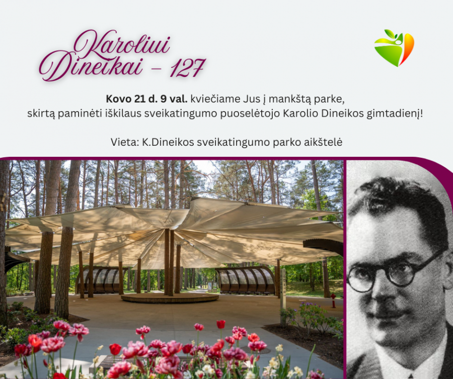 Mankšta parke K.Dineikos gimtadieniui paminėti