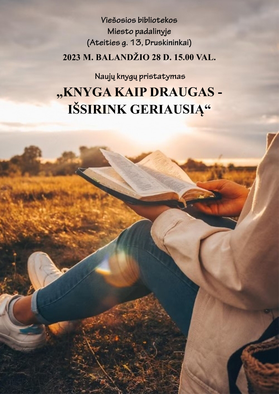 Naujų knygų pristatymas "Knyga kaip draugas - išsirink geriausią"