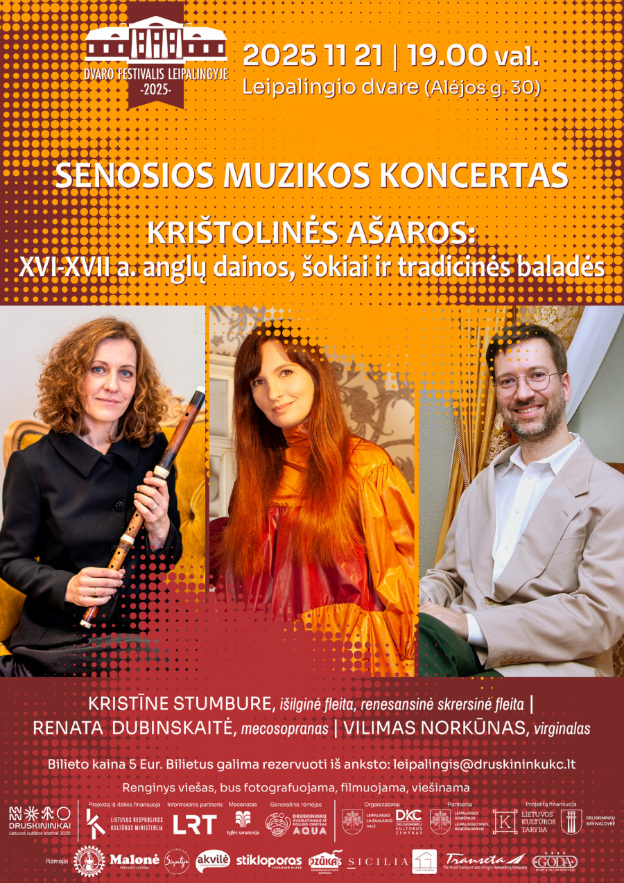 Leipalingio dvaro festivalis. Senosios muzikos koncertas  „Krištolinės ašaros“