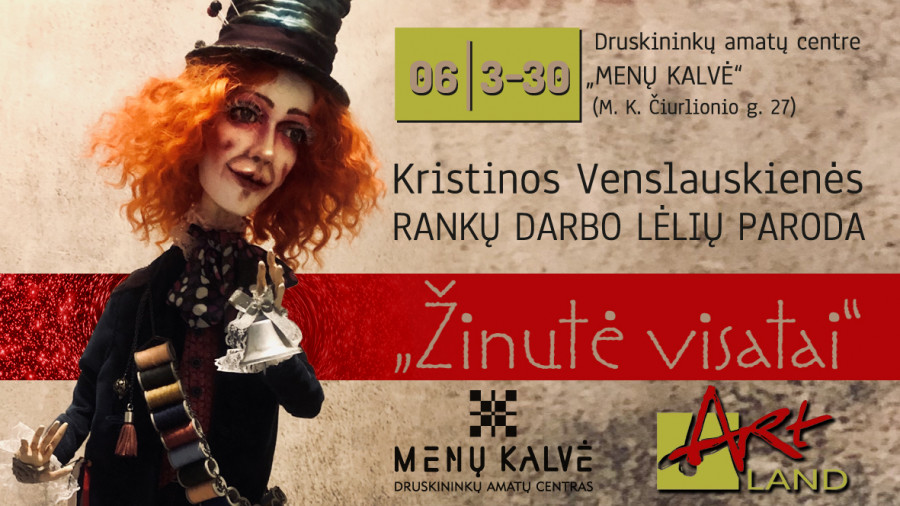 Kristinos Venslauskienės rankų darbo lėlių paroda „Žinutė visatai“