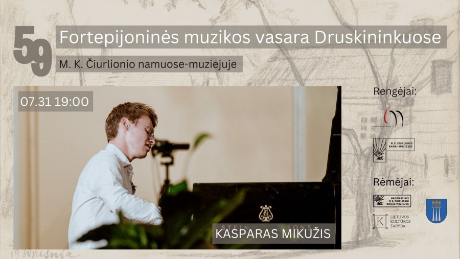 59 Fortepijoninė vasara | Pianistas Kasparas Mikužis