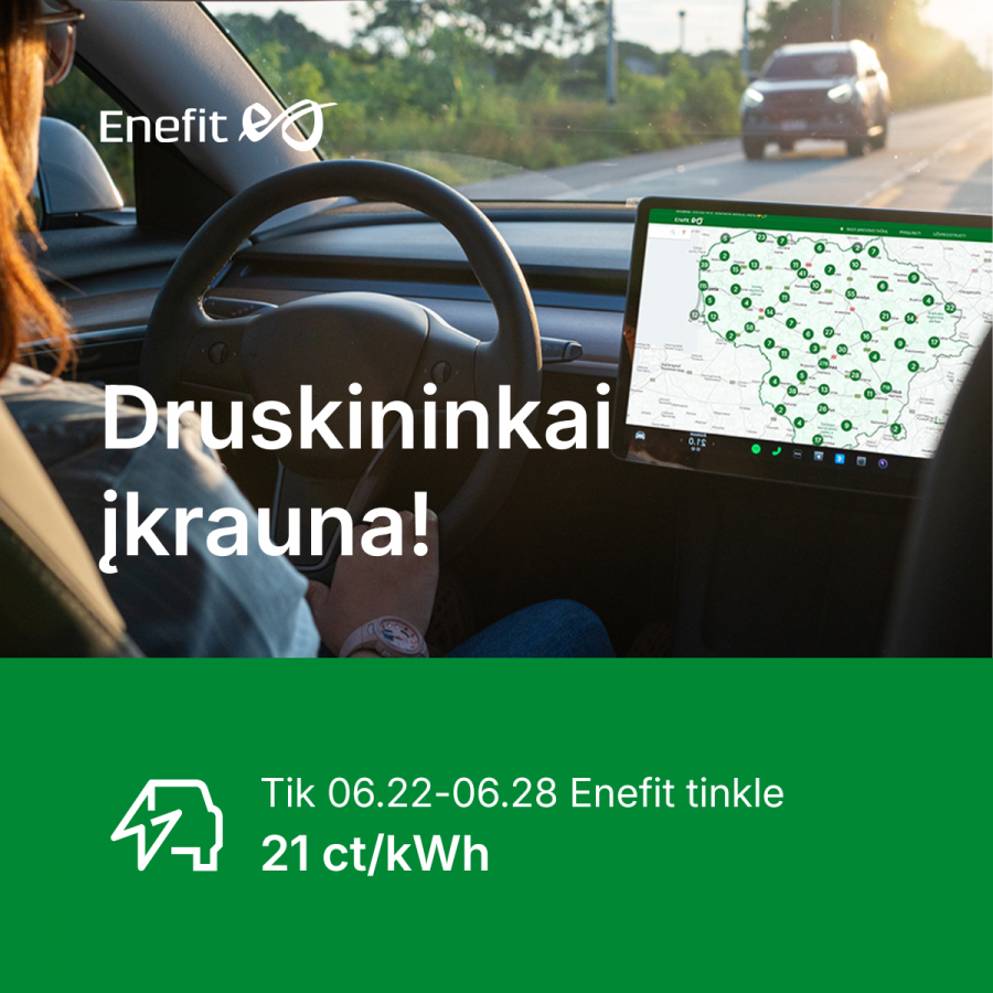 Speciali elektromobilių įkrovimo kaina Enefit tinkle - išnaršykim Lietuvą
