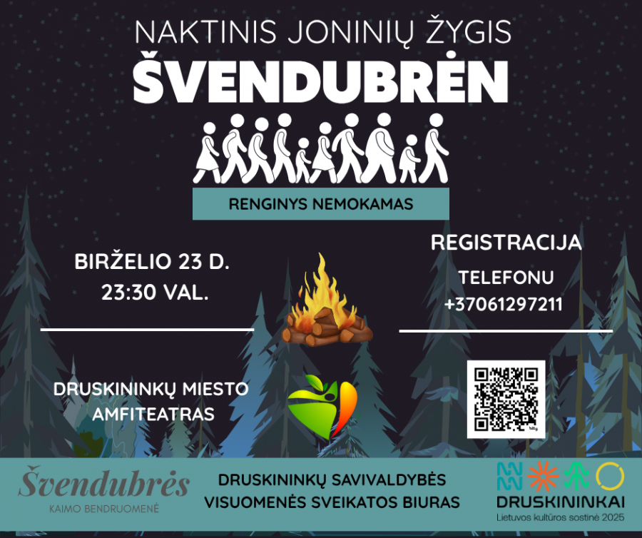 Naktinis Joninių žygis Švendubrėn
