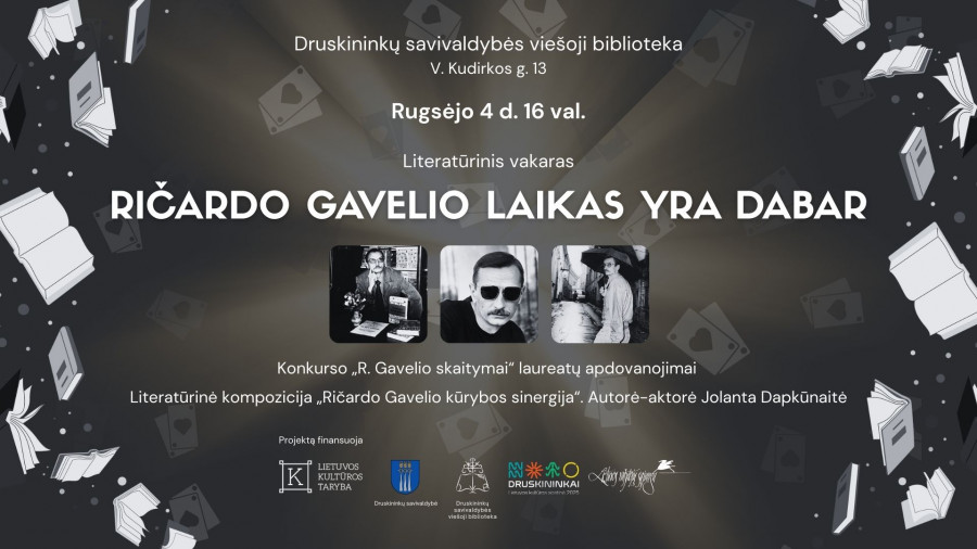 Literatūrinis vakaras „Ričardo Gavelio laikas yra dabar“