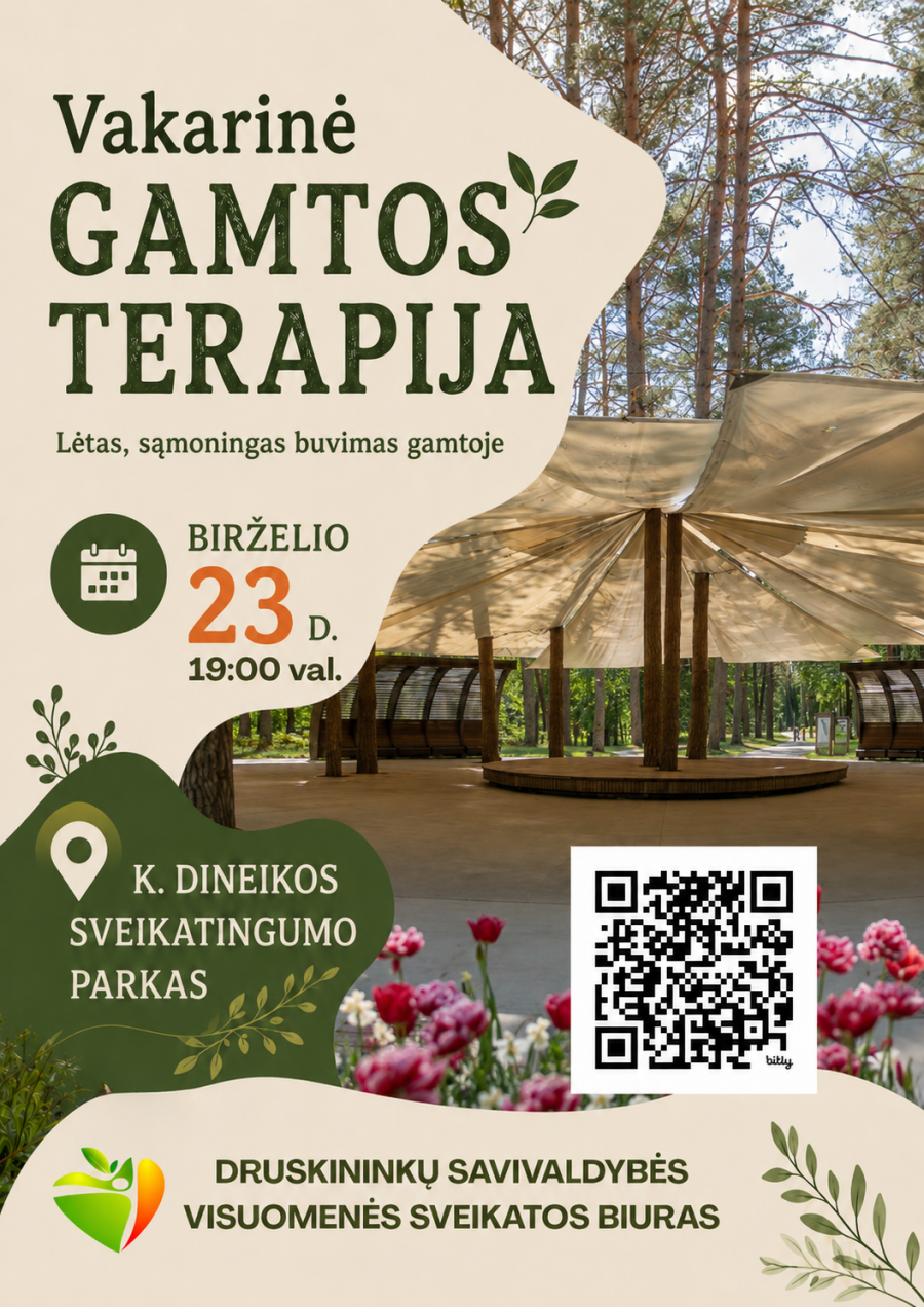 Vakarinė gamtos terapija Druskininkuose