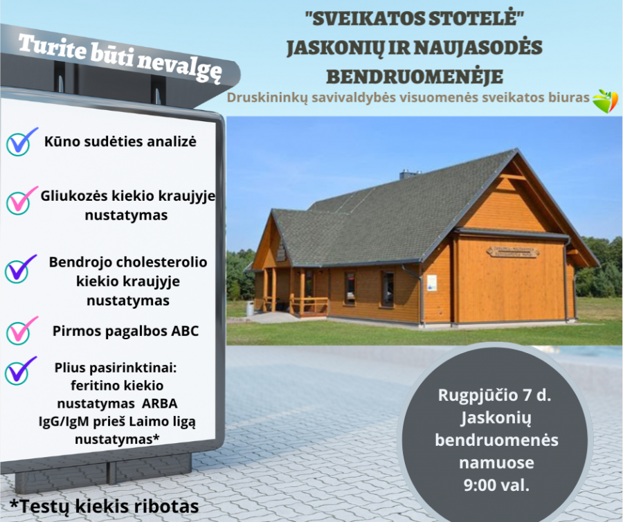 Sveikatos stotelė Jaskonių ir Naujasodės bendruomenėje