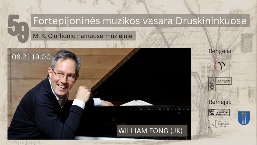 59 Fortepijoninė vasara | Pianistas William Fong (Anglija)